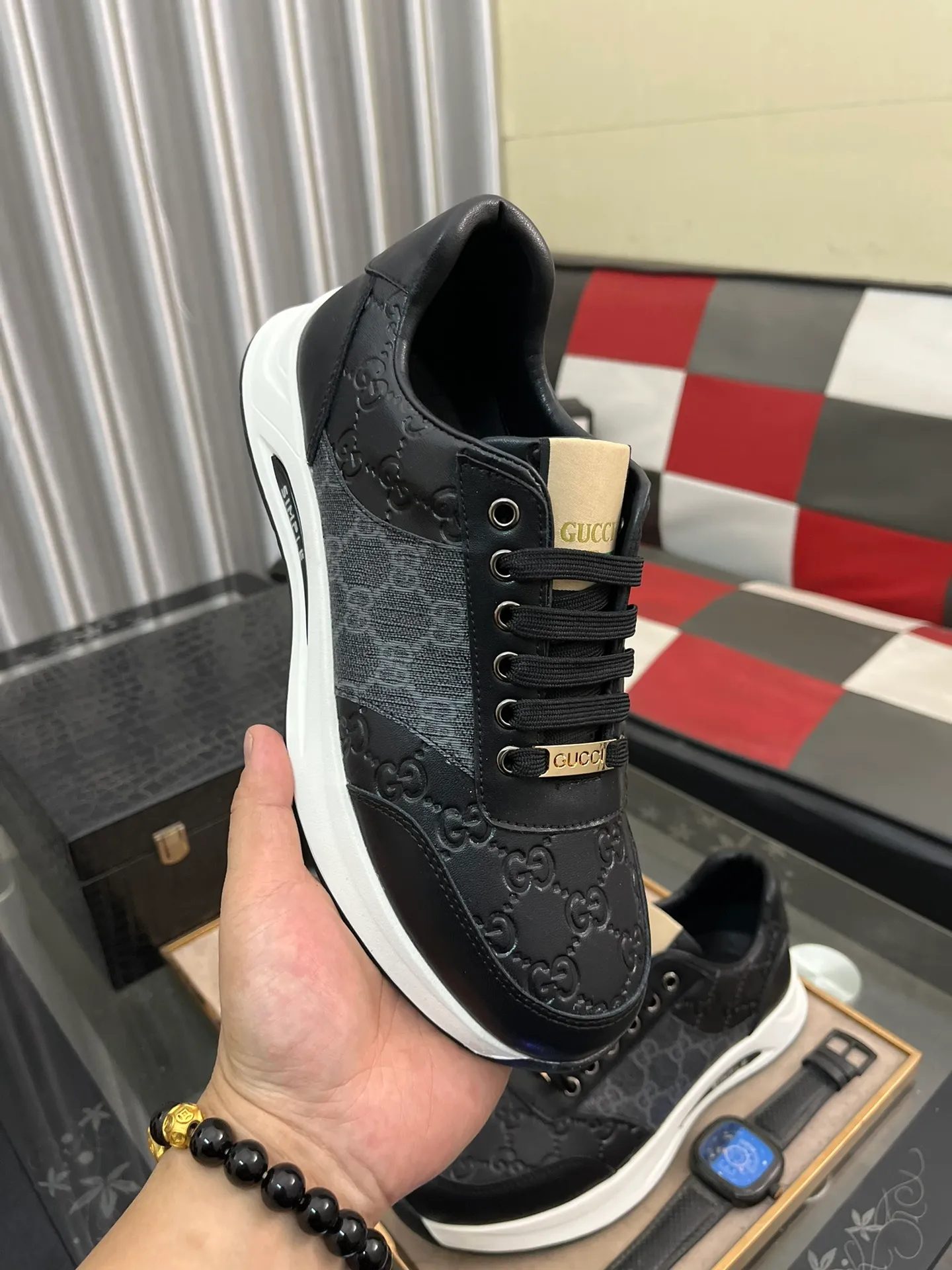 Men's Men's Shoes 💰420 ⌚️⌚️[GUCCI] Gucci men's casual shoes are absolutely popular 🔥The ultimate matching item for trendy men! Irresistible charm of super texture, the main recommendation, the upper is made of high-quality cowhide + breathable fabric, sheepskin feet, wear-resistant rubber sole, noble and elegant! Extremely comfortable🎁🎁You can be as handsome as you want💪 Size: 38-44!